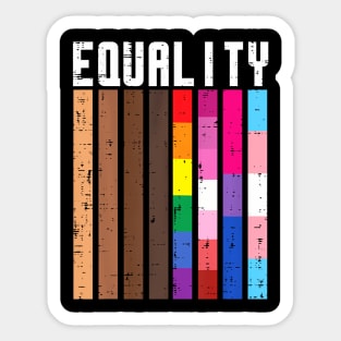 Equality Black Lgbt Pride Rainbow Lesbian Gay Bi Trans Sticker